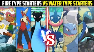 Fire Type Starters Vs Water Type Starters | Which Starter Type Is Best ? | Hindi |