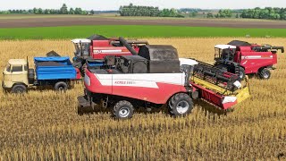 Farming Simulator 22 / Карта Szpakowo /#139 Уборка рапса Acros 595+, 2хПалессе GS12, IFA W50, МТЗ-50