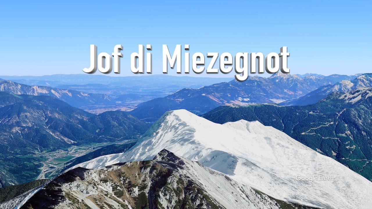 JOF di MIEZEGNOT   2087m Panorama-Sundowner-Milchstrasse-  Flyover Google Earth Studio