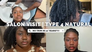 Come To The Natural Hair Salon With Me | Type 4 Natural Hair