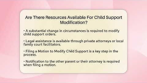 Are There Resources Available For Child Support Modification? - Get Divorce Answers