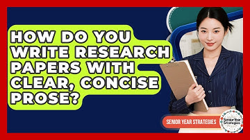 How Do You Write Research Papers With Clear, Concise Prose? - Senior Year Strategies
