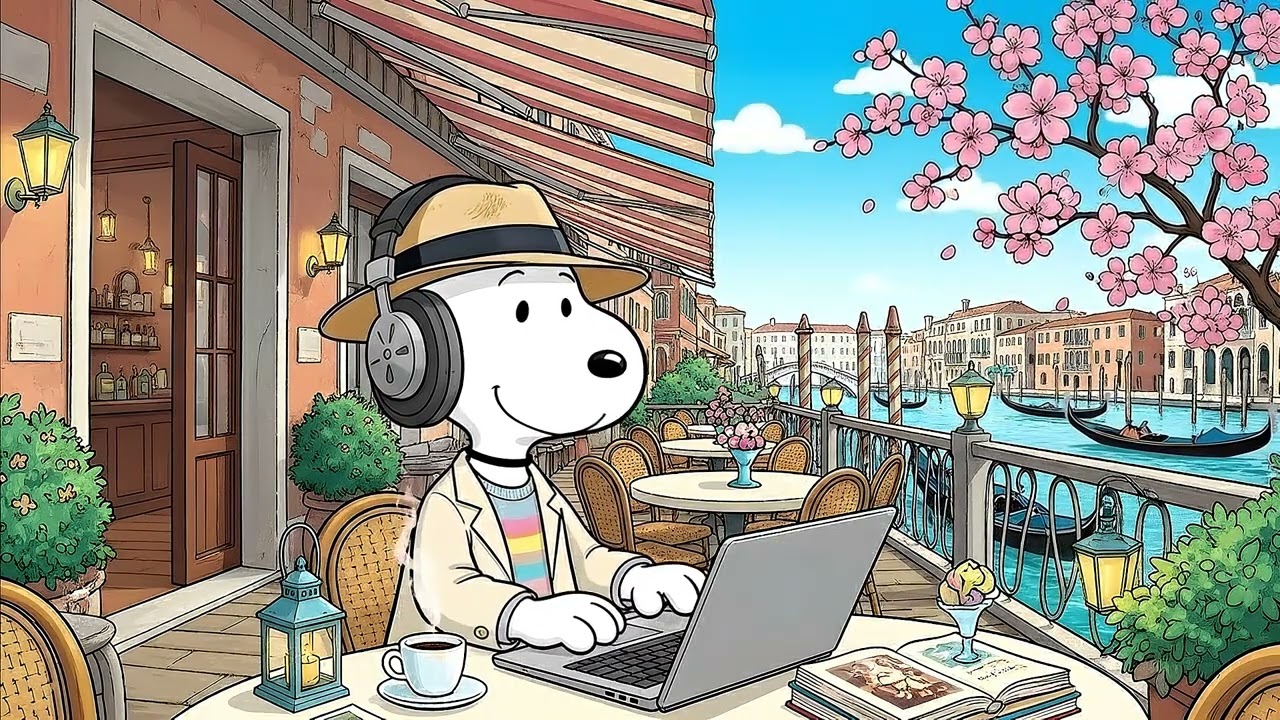 Positive February Jazz & Bossa Nova for Study & Relaxation ☕Snoopy's Venice Coffee Corner
