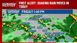 FIRST ALERT: Soaking rain moves in today