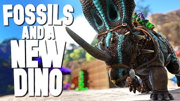 FOSSIL FINDING and a NEW DINOSAUR! - Ark Survival Evolved (Modded)