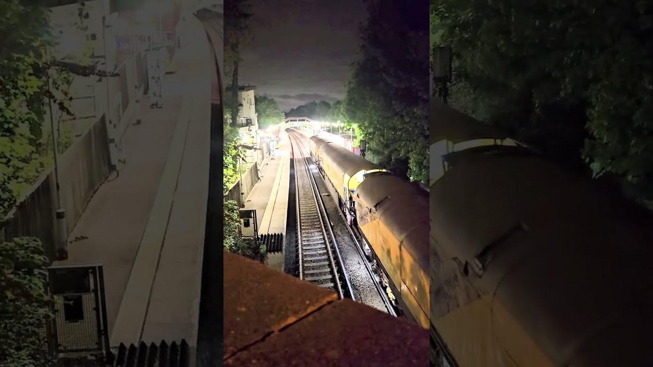 A old Networkrail Track Grinder Tamper at Sanderstead station uk (my first tamper here)May 8th 2025.