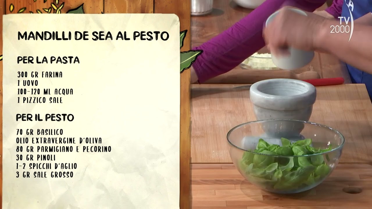 Quel che bolle in pentola (Tv2000) - Mandilli de sea al pesto