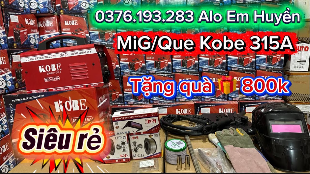 🔴SALE⚡️MiG/que Kobe 315A giá rẻ nhất thị trường Hàn đa năng tiết kiệm điện #mayhankobe 
