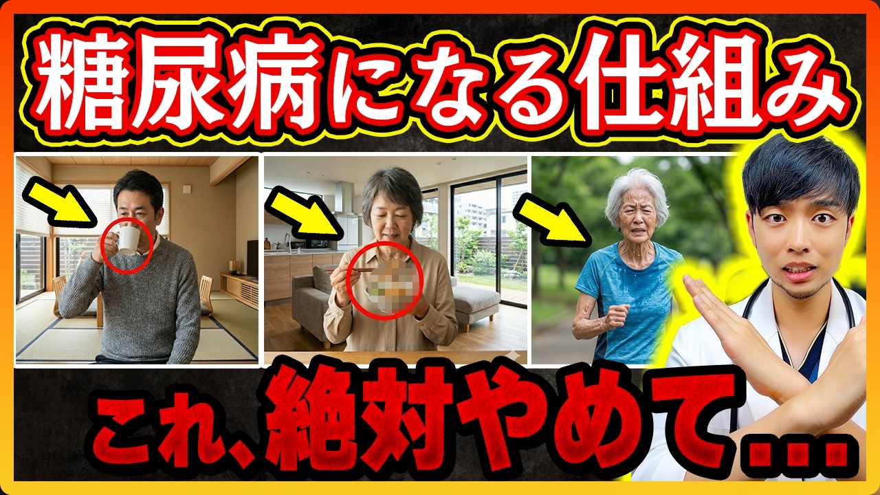 【テレビじゃ言えない】『糖尿病』になる人に共通する３つのパターン。『前兆』を見逃さないで。【医師解説】