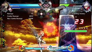 BBTAG Aigis solo meterless 7.1k route (top level meterless damage)