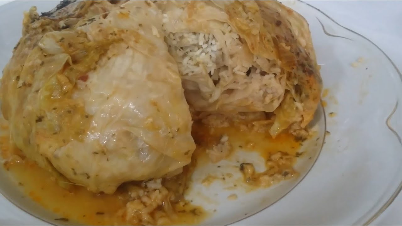 الملفوف المحشي من غير توريق ولف