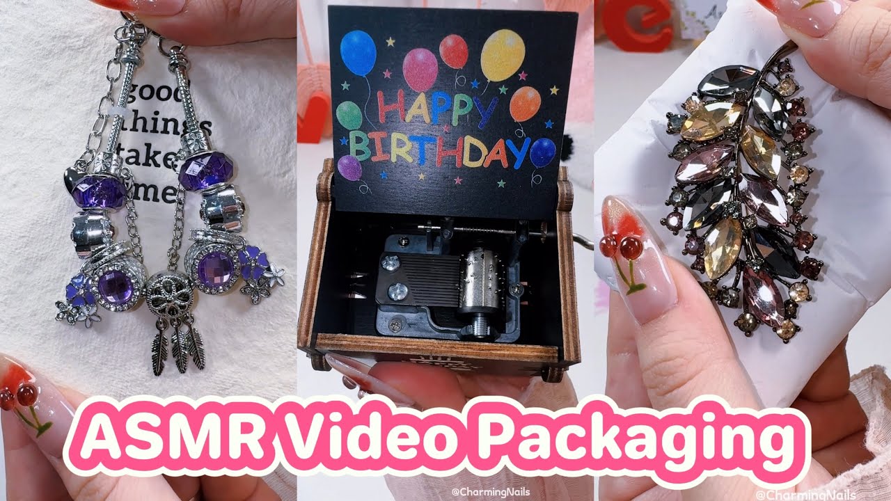 ASMR packaging Ashley H’s birthday order 🎂🎂🎂