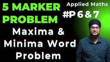 Maxima & Minima | Word Problems | Calculus | Applied Maths #idssir