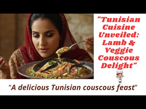 "Tunisian Cuisine Unveiled: Lamb & Veggie Couscous Delight"  #TunisianCuisine  #TunisianFood