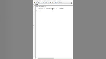 How to Add a Comment to a Cell Using VBA #Shorts
