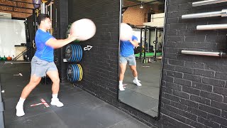 Medicine Ball Lateral Single Arm Push Pash | Medicine Ball | Strength and Conditioning Exercises