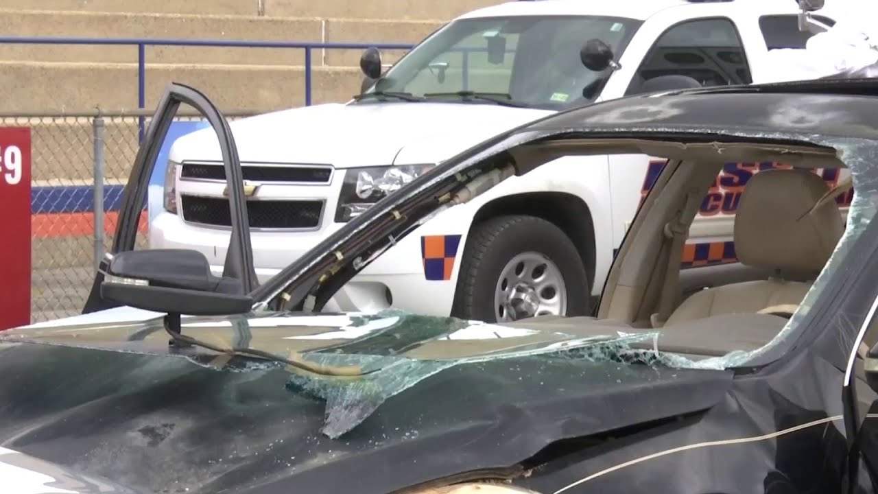 Dramatic crash simulation by first responders serves as wake-up call for high school students