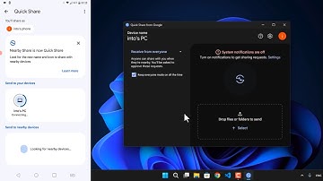 How to use Quick share for file sharing (File Transfer) between Android and Windows?