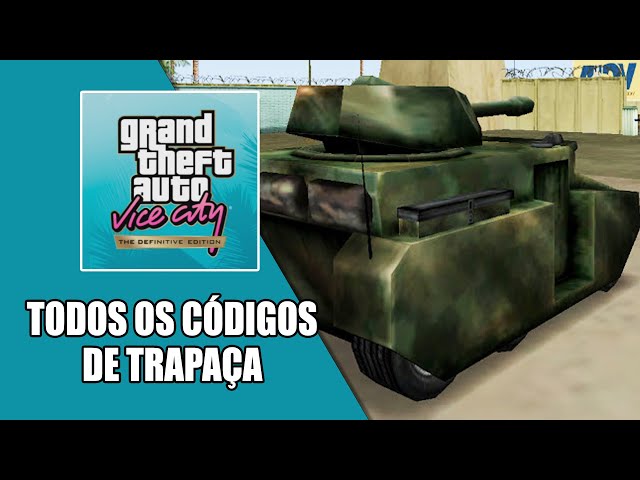 TODOS OS CÓDIGOS DE TRAPAÇA - GTA VICE CITY REMASTERED (GTA TRILOGY)  XBOX/PS5/SWITCH 