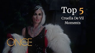 Top 5 Cruella De Vil Moments | Once Upon a Time