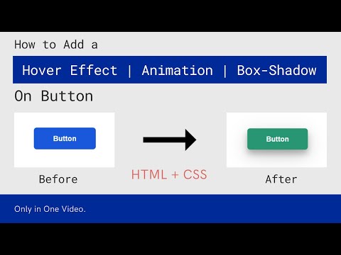 How to Create and Customize a Button Using HTML and CSS - (Hover / Transition / Shadow Effect)