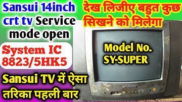 How to Sansui crt tv Service mode open system ic 8823. How to open service mode in any Sansui TV.