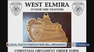 West Elmira Junior Firefighters selling ornaments