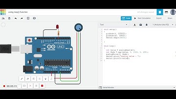 13 Circuits using map function  Arduino Tinkercad Hindi