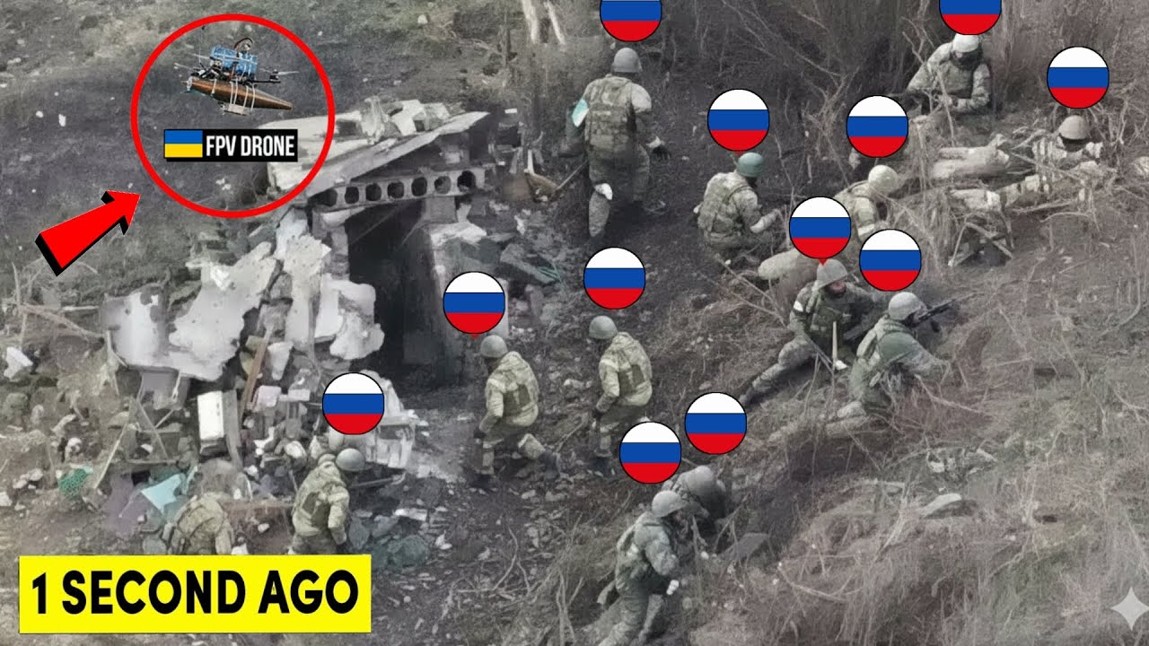 Ukrainian Drones and Snipers Catch Russian Troops Off Guard in a Bunker
