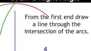 Draw a 90, right angle using a 3, 4, 5 triangle