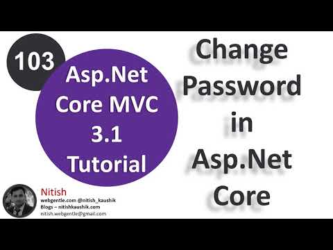 (#103) Change password in asp.net core identity | Asp.Net Core tutorial