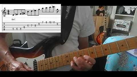 D Locrian Nat6 Extended Arpeggio (Harmonic Minor Mode 2) Lick (with tabs) - DP