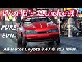 World's Quickest All-Motor Coyote 744 RWHP Foxbody "Pure Evil" 8.47/157 mph 1/4-Mile, 10,000 RPM!