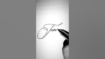 how to write(Tamanna) in Cursive handwriting#art #trending #satisfying #shortsfeed #shorts