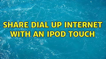 Share dial up internet with an IPod Touch