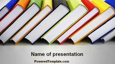 Paper Books PowerPoint Template by PoweredTemplate.com