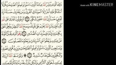 سورة الشورى - من آية ( ٢٣ ) إلى آية ( ٣١ ) - للقارئ : أحمد بن علي العجمي .