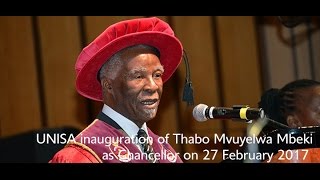 Inauguration of Dr Thabo Mvuyelwa Mbeki as Unisa's new Chancellor