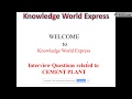 Interview questions on mining in cement manufacturing process by knowledge world expresscement city