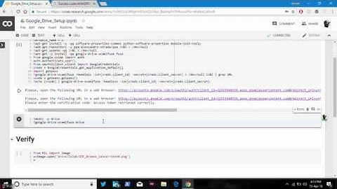 Setup your Google Drive in Google Colaboratory