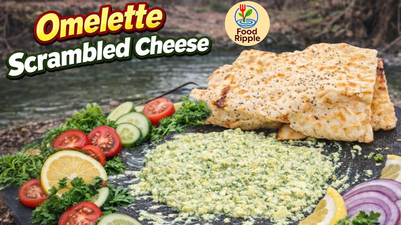 Crispy Persian Cheese Bread in the Forest | Traditional Iranian Breakfast🍳🥚🧀