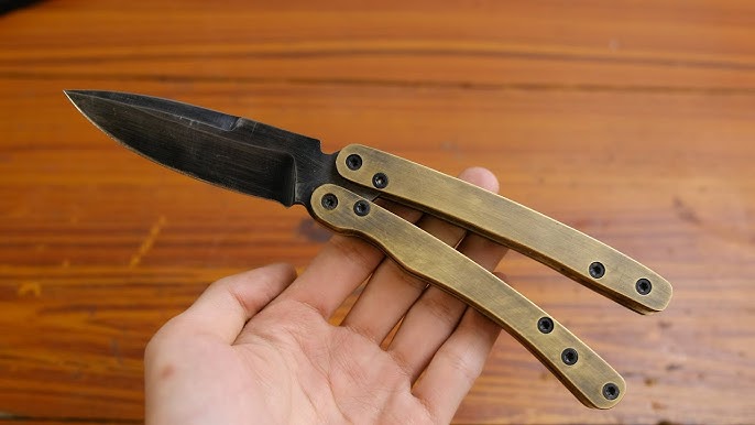 Maxace Knives Unicorn Butterfly Knife Satin / Stonewash Spearpoint