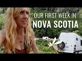 First Impressions of VAN LIFE in Canada? Two Brits in Nova Scotia! (Peggy’s Cove & Lunenburg)