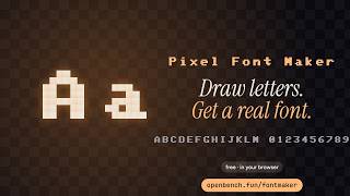 Pixel Font Maker: draw letters, download a real TTF font | Free browser tool