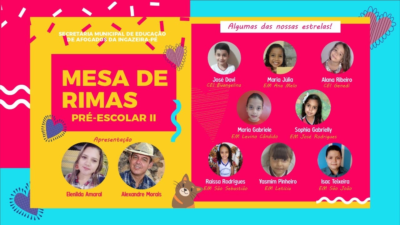 Mesa Rima MESA DE RIMAS - PRÉ-ESCOLAR II - YouTube