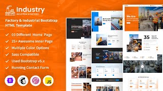 Industry - Factory & Industrial Bootstrap HTML Template #bootstrap  #template