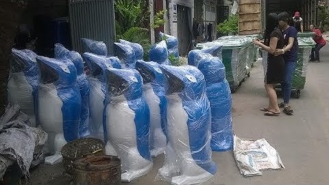 Thùng đựng rác chuột túi, thùng rác chim cánh cụt, thùng rác hình con vật