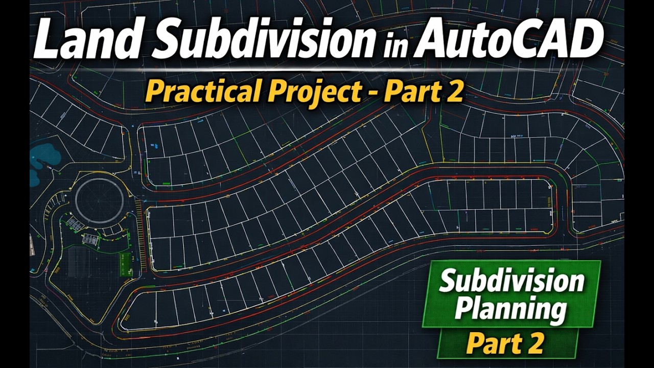 Land Subdivision in AutoCAD – Practical Project Part 2- Subdivision ...
