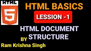 HTML document structure| HTML basic| Lession 1 (Hindi)
