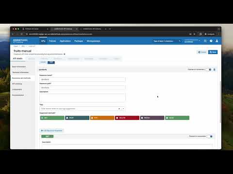 3. webmethods.io API Gateway: Crear un API de forma manual